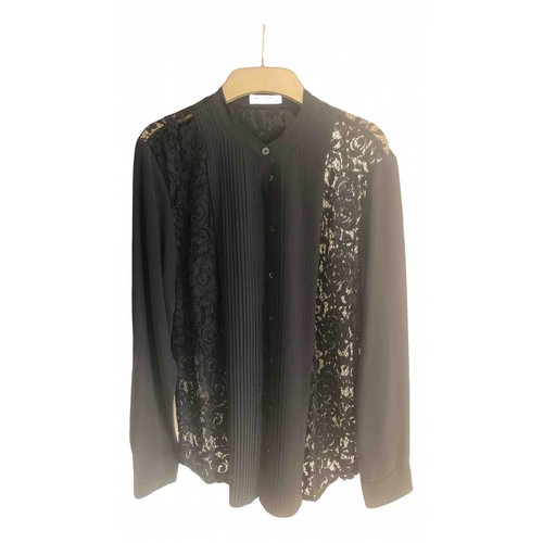 Pre-owned Equipment Lace Blouse In Black