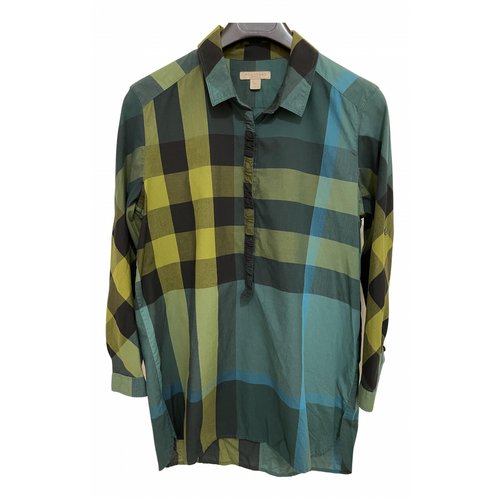 Pre-owned Burberry Green Cotton Top