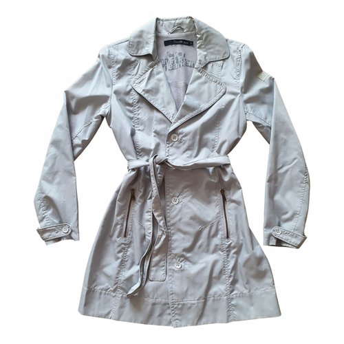 Pre-owned Calvin Klein Trench Coat In Grey