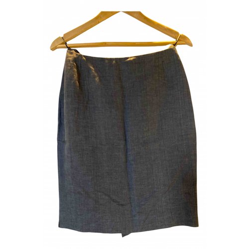 Pre-owned Versace Linen Skirt Suit In Grey