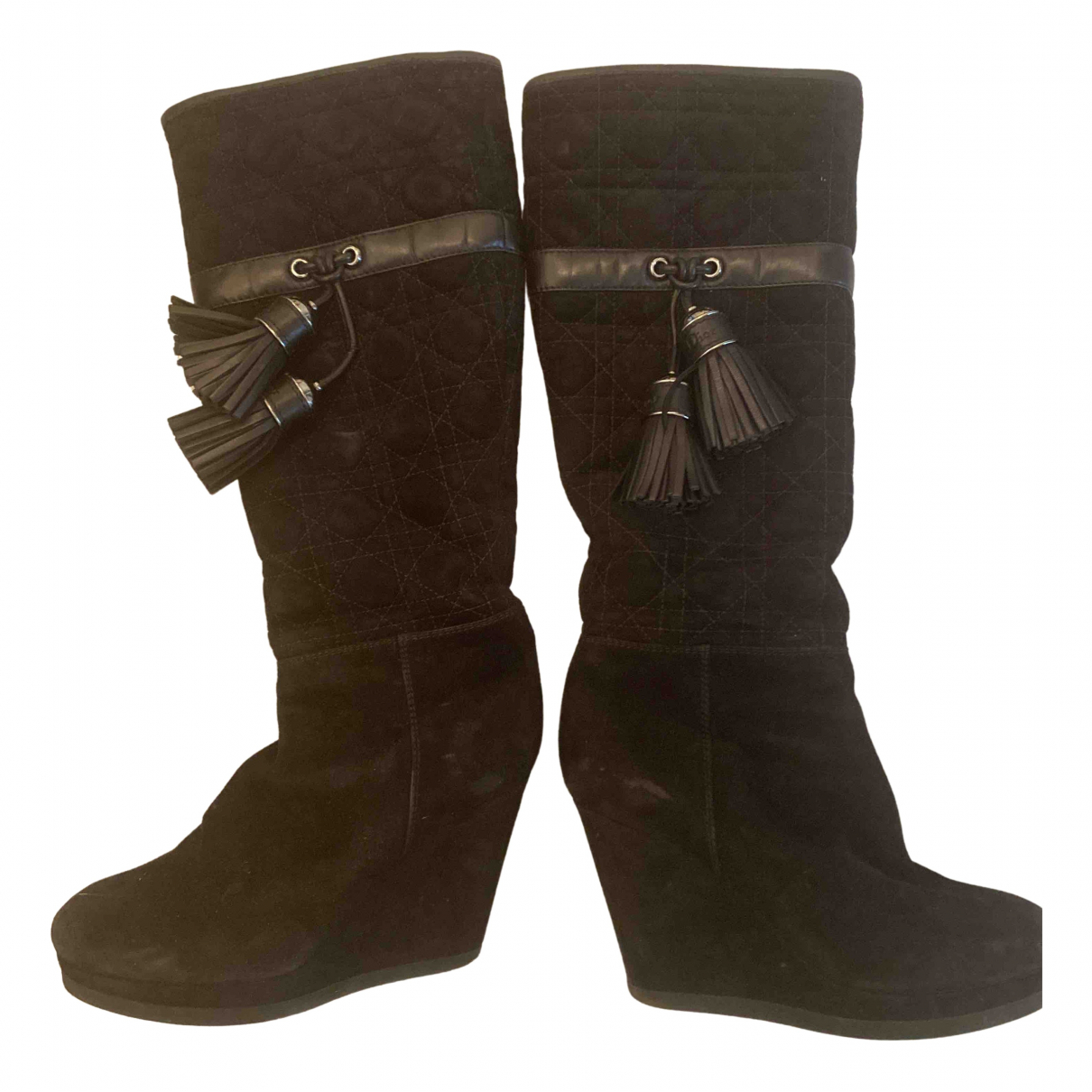 Pre-owned Dior Snow Boots In Black 