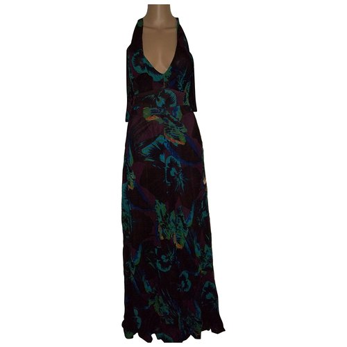 Pre-owned Antik Batik Silk Maxi Dress In Multicolour