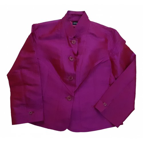 Pre-owned Aspesi Silk Short Vest In Purple