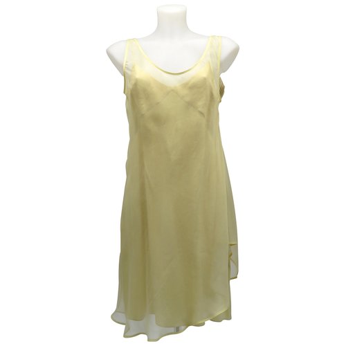Pre-owned Brunello Cucinelli Silk Mini Dress In Yellow