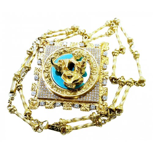 Pre-owned Salvador Dali Yellow Gold Long Necklace