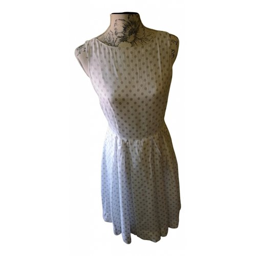 Pre-owned Just In Case Silk Mid-length Dress In Metallic