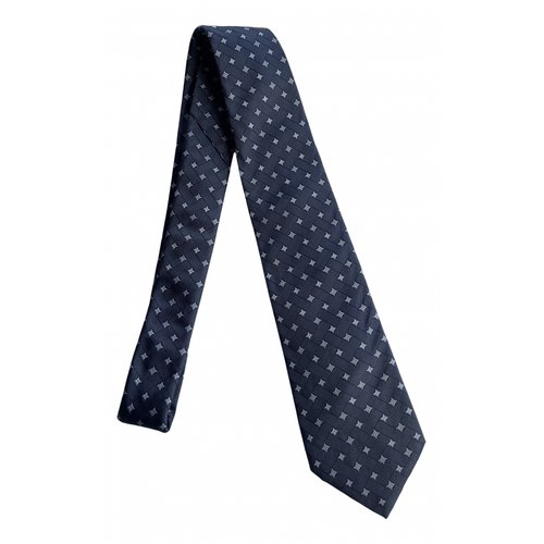 Pre-owned Louis Vuitton Silk Tie In Anthracite