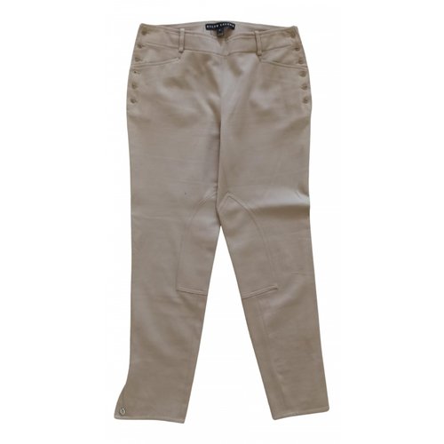 Pre-owned Ralph Lauren Cloth Trousers In Beige