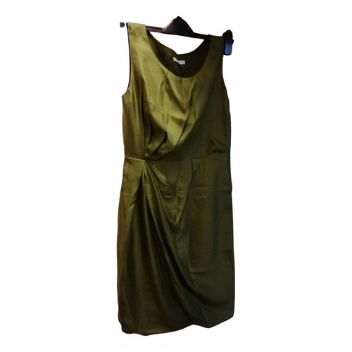 Pre-owned Marella Silk Mid-length Dress In Green