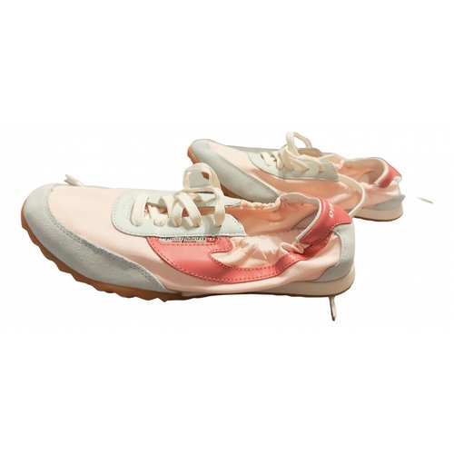 Pre-owned Diesel Leather Trainers In Pink