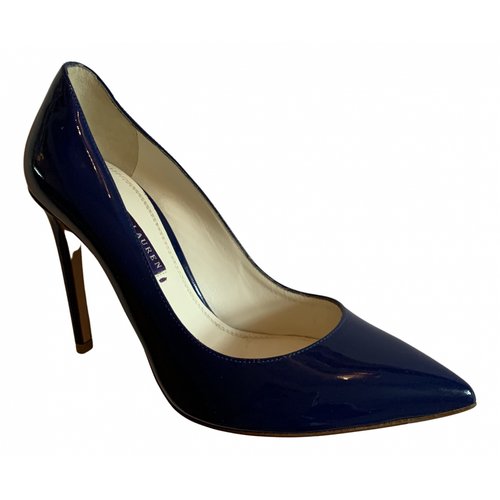 Pre-owned Ralph Lauren Patent Leather Heels In Blue
