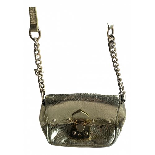 Pre-owned Liujo Patent Leather Crossbody Bag In Gold