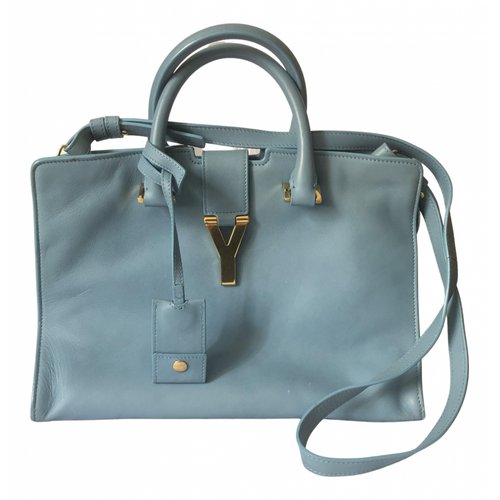 Pre-owned Saint Laurent Leather Handbag In Blue