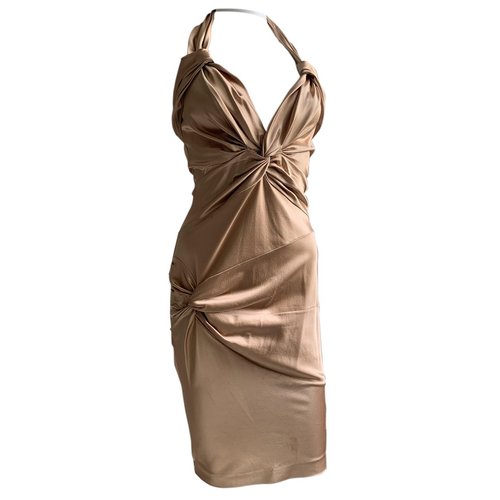 Pre-owned Dior Mid-length Dress In Gold