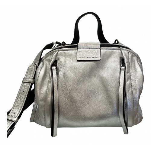Pre-owned Marc By Marc Jacobs Leather Satchel In Silver