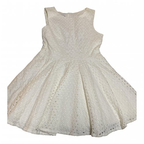 Pre-owned Flavio Castellani Lace Mini Dress In White