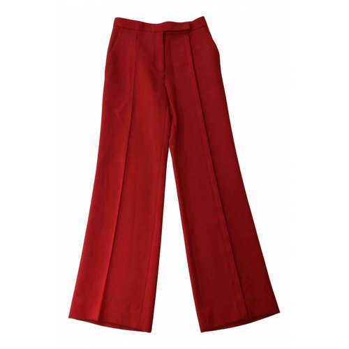 Pre-owned Marco De Vincenzo Wool Trousers In Red