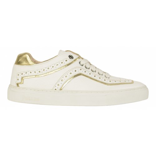 Pre-owned Pollini Leather Trainers In White