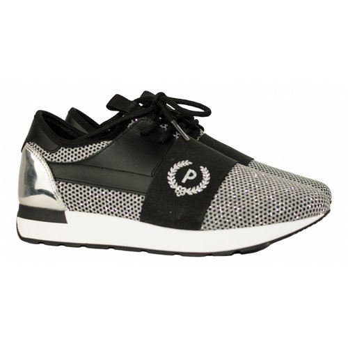 Pre-owned Pollini Cloth Trainers In Black