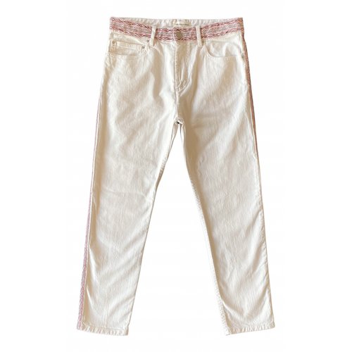Pre-owned Isabel Marant Étoile Slim Jeans In White