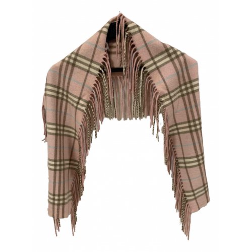 Pre-owned Burberry Cashmere Stole In Pink