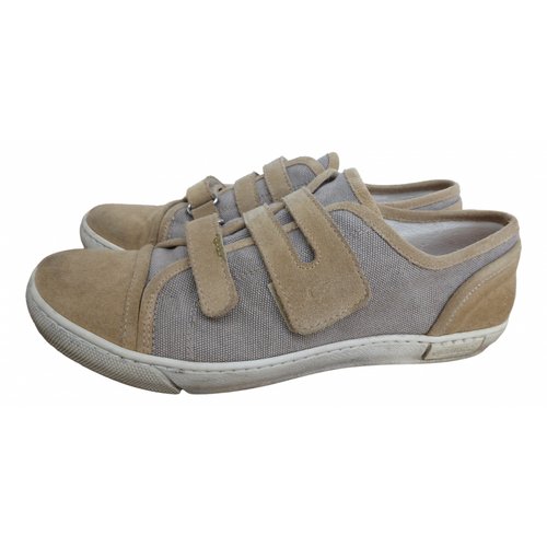 Pre-owned Gallucci Leather Trainers In Beige