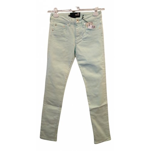Pre-owned Moschino Love Green Cotton - Elasthane Jeans