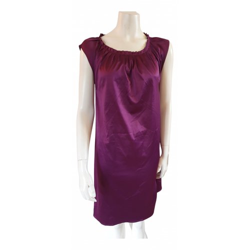 Pre-owned Etam Silk Mini Dress In Purple