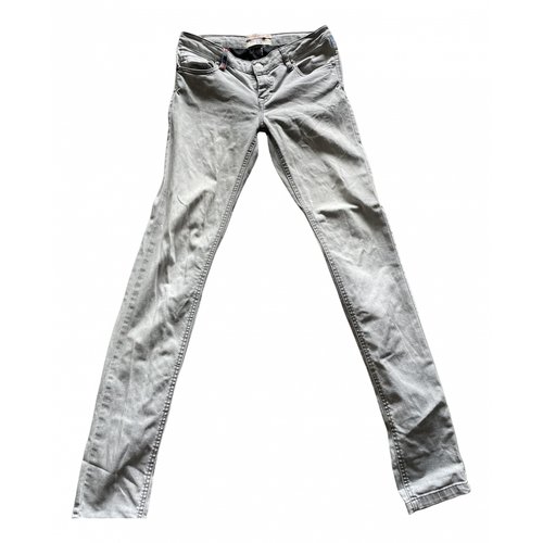 Pre-owned Berenice Slim Jeans In Grey