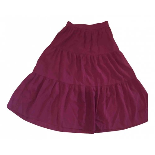Pre-owned Jucca Mid-length Skirt In Burgundy