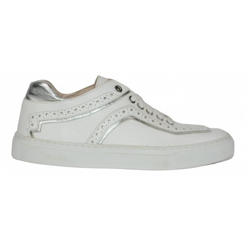 Pre-owned Pollini Leather Trainers In White
