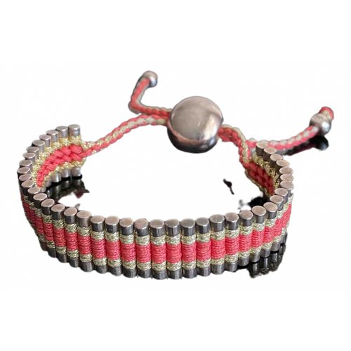 Pre-owned Links Of London Cloth Bracelet In Pink