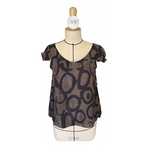 Pre-owned Chloé Silk Blouse In Brown