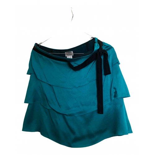 Pre-owned Philosophy Di Alberta Ferretti Silk Mini Skirt In Green