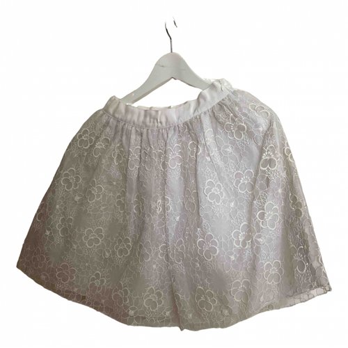 Pre-owned Manoush Mini Skirt In White