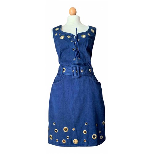Pre-owned Moschino Mid-length Dress In Blue