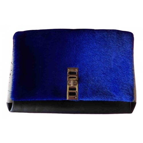Pre-owned Proenza Schouler Leather Clutch Bag In Blue