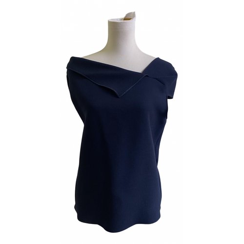 Pre-owned Roland Mouret Wool Blouse In Blue