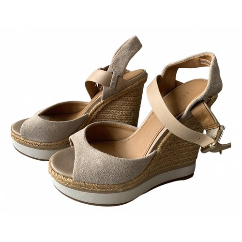 Pre-owned Furla Leather Sandals In Beige