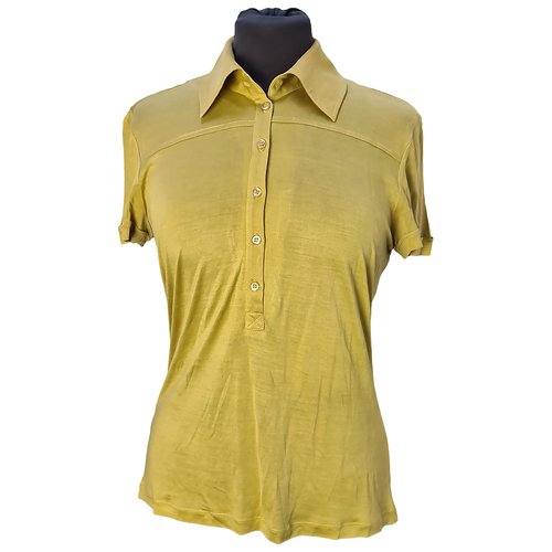 Pre-owned Max Mara Yellow Cotton Top