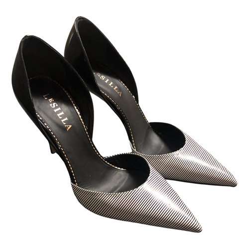 Pre-owned Le Silla Leather Heels In Grey