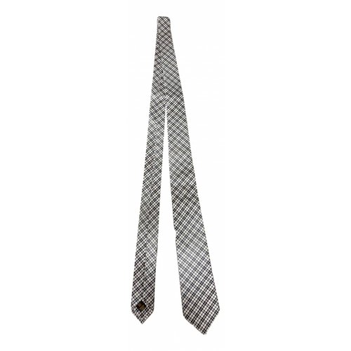 Pre-owned Louis Vuitton Silk Tie In White