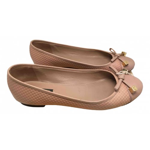 Pre-owned Louis Vuitton Leather Ballet Flats In Pink