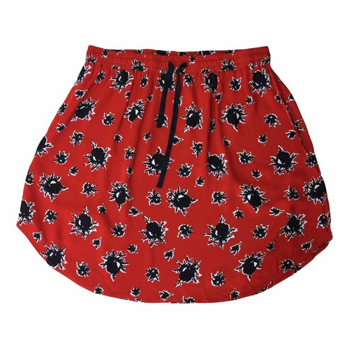 Pre-owned Ganni Mini Skirt In Red
