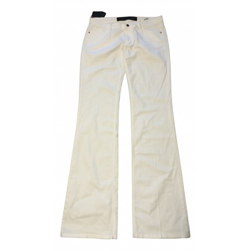 Pre-owned Mangano Slim Jeans In White
