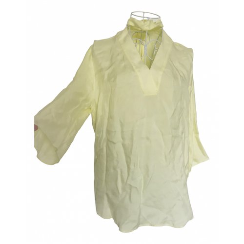 Pre-owned Sandro Yellow Viscose Top