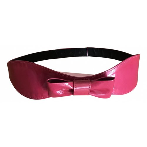 Pre-owned Blumarine Patent Leather Belt In Pink
