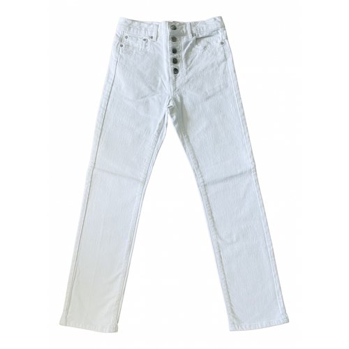 Pre-owned Joseph Straight Jeans In White