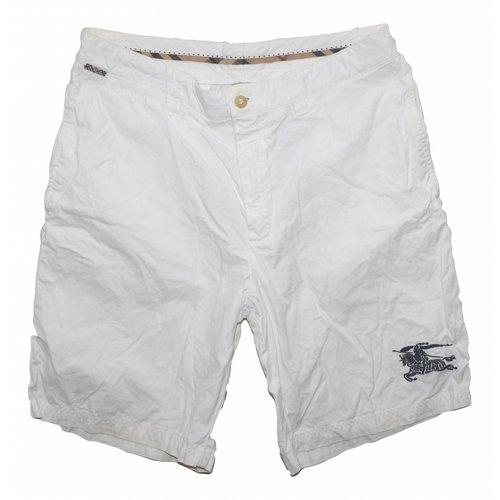 Pre-owned Burberry White Cotton Shorts