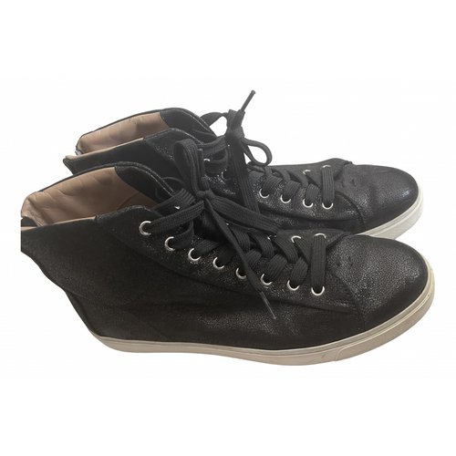 Pre-owned Gianvito Rossi Leather Trainers In Black